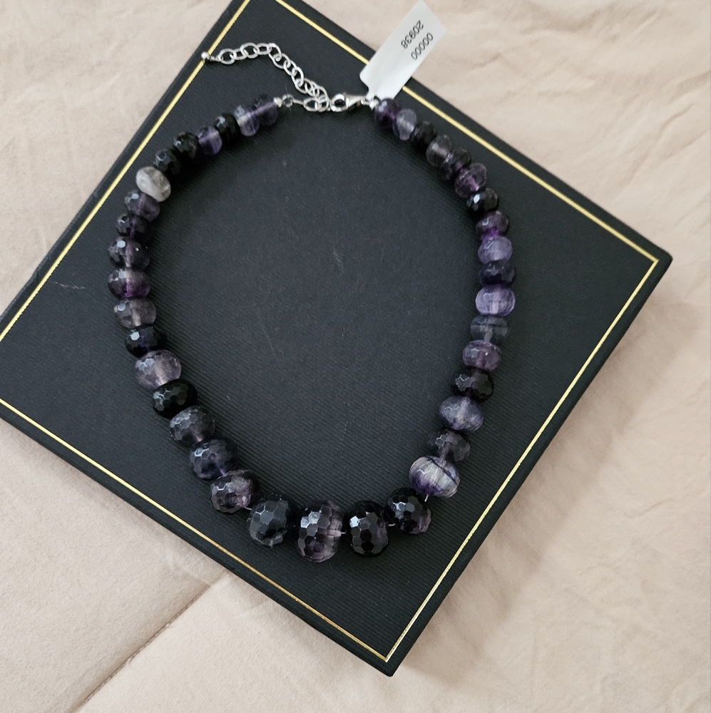 Jay King Mine Finds Chunky Amethyst Necklace .925